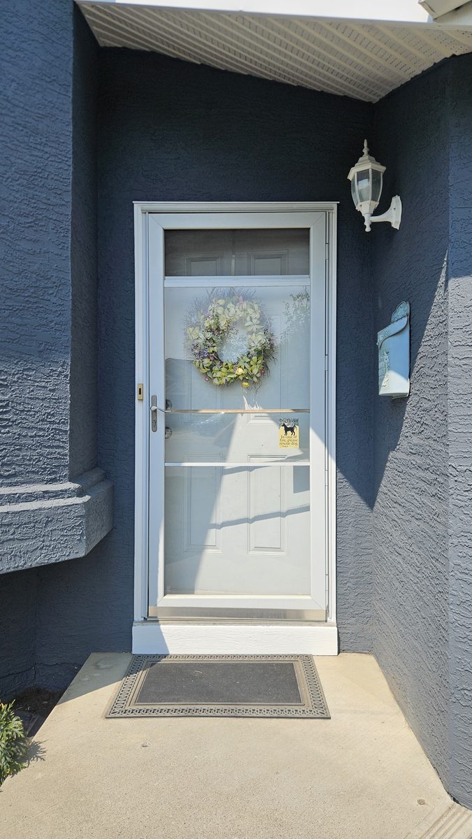 Brick mold freshly repainted in Calgary